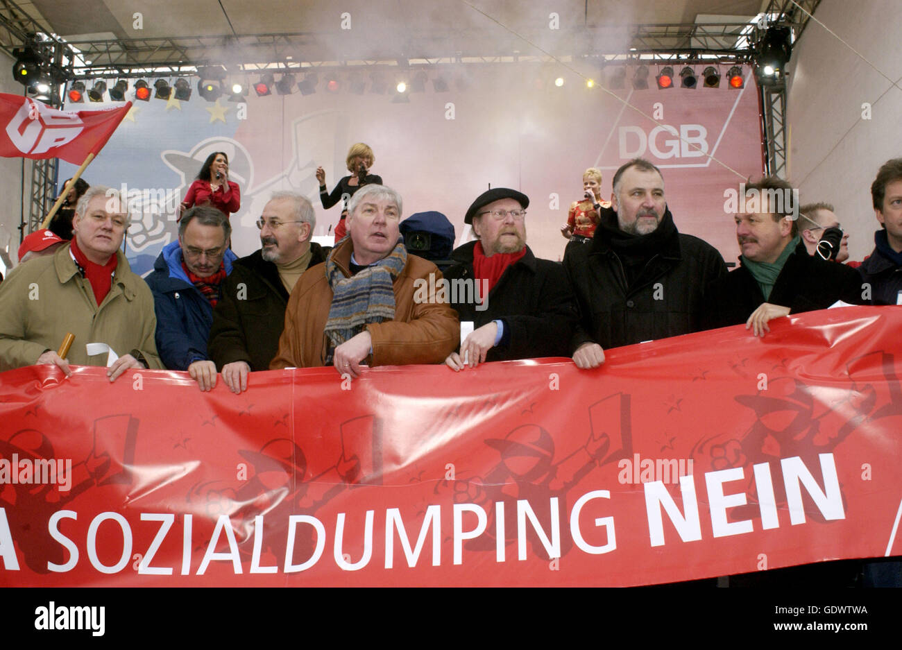 'DGB demonstration ''Europe YES, Social Dumping NO''' Stock Photo