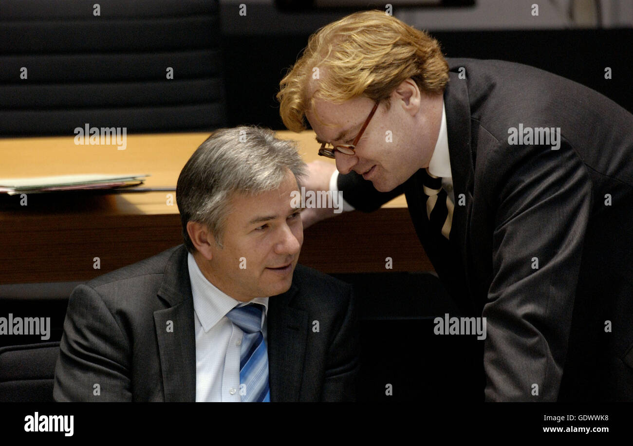 Wowereit and Schmitz Stock Photo