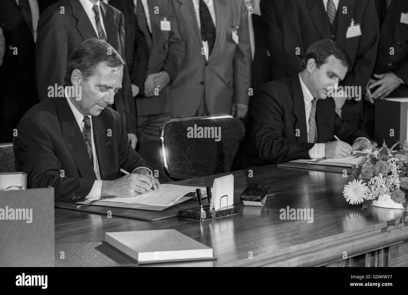 Signing of the Unification Treaty Stock Photo
