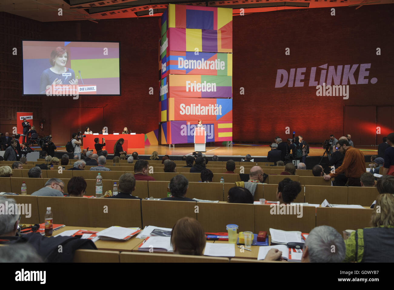 Party Congress of Die Linke on the European Elections Stock Photo