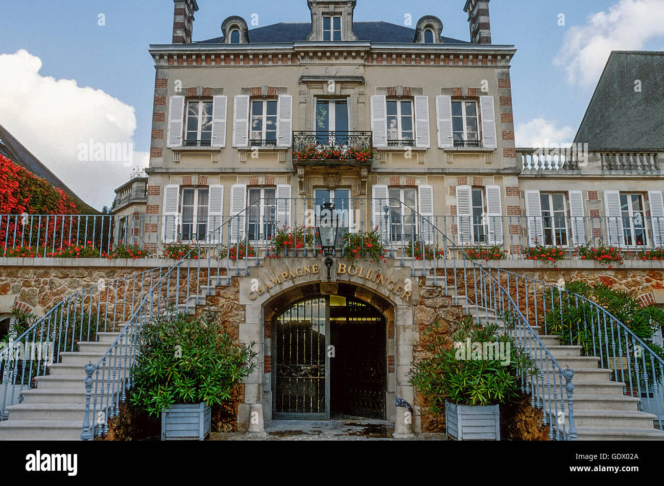 Champagne Bollinger, Ay, France Stock Photo