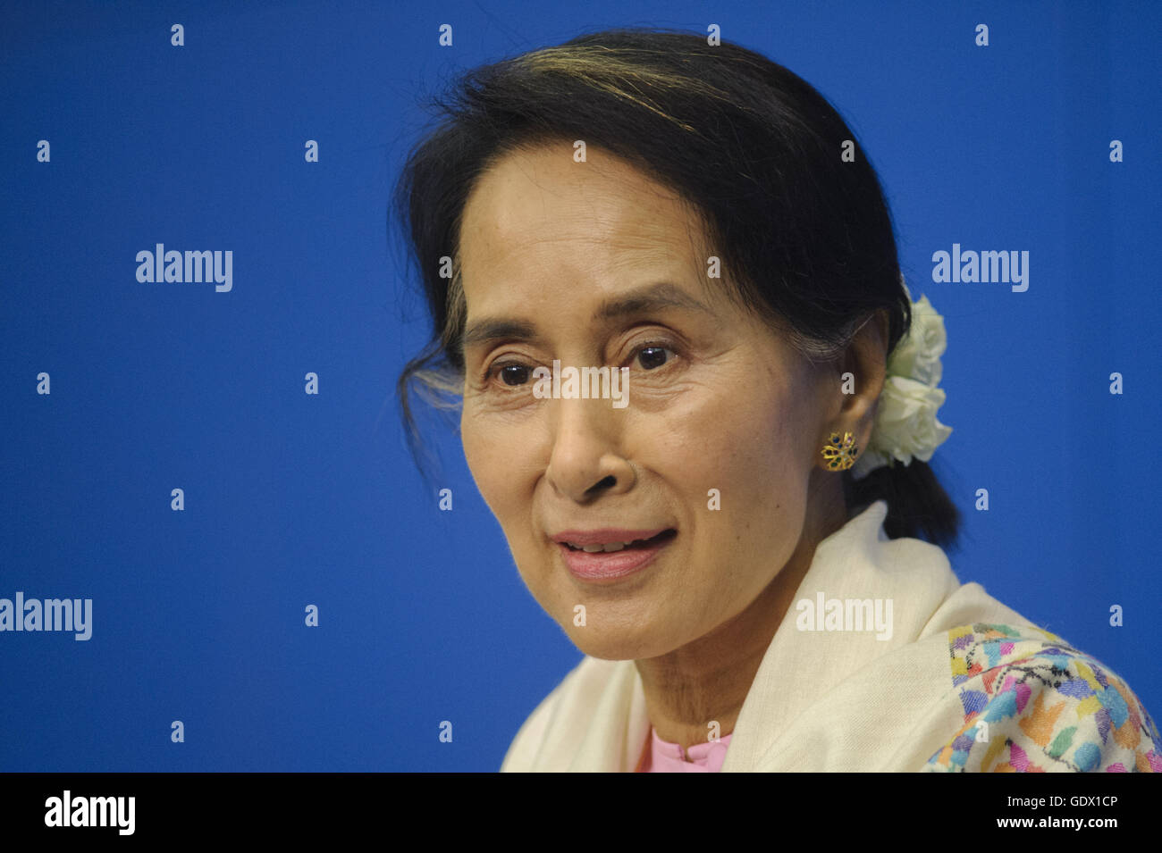 Aung San Suu Kyi Portrait High Resolution Stock ...