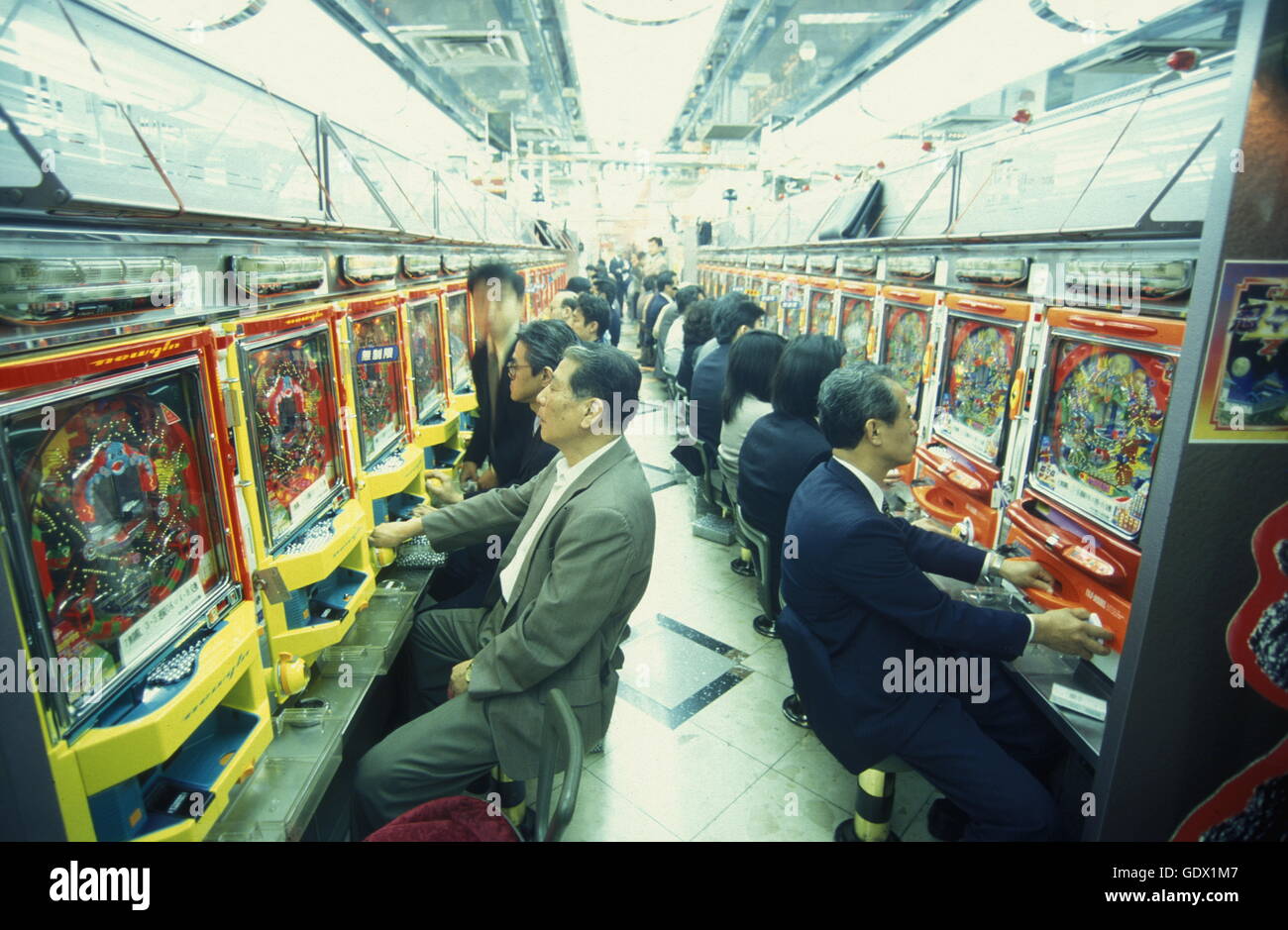 a game salon in the City centre of Tokyo in Japan in Asia, Stock Photo