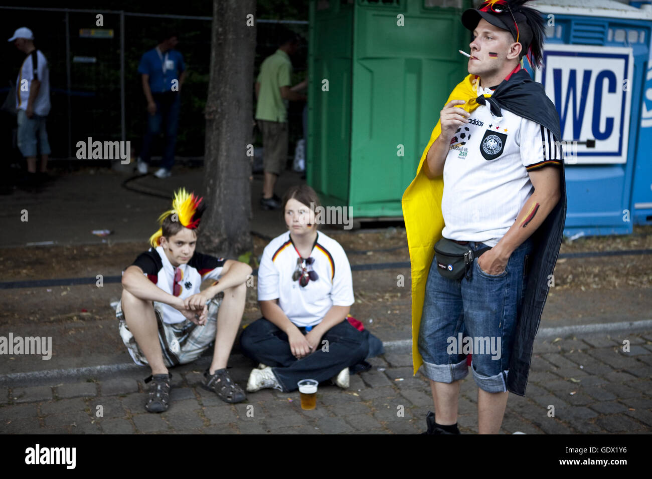 The German Fan Mile at the World Cup in Berlin, Germany, 2010 Stock Photo