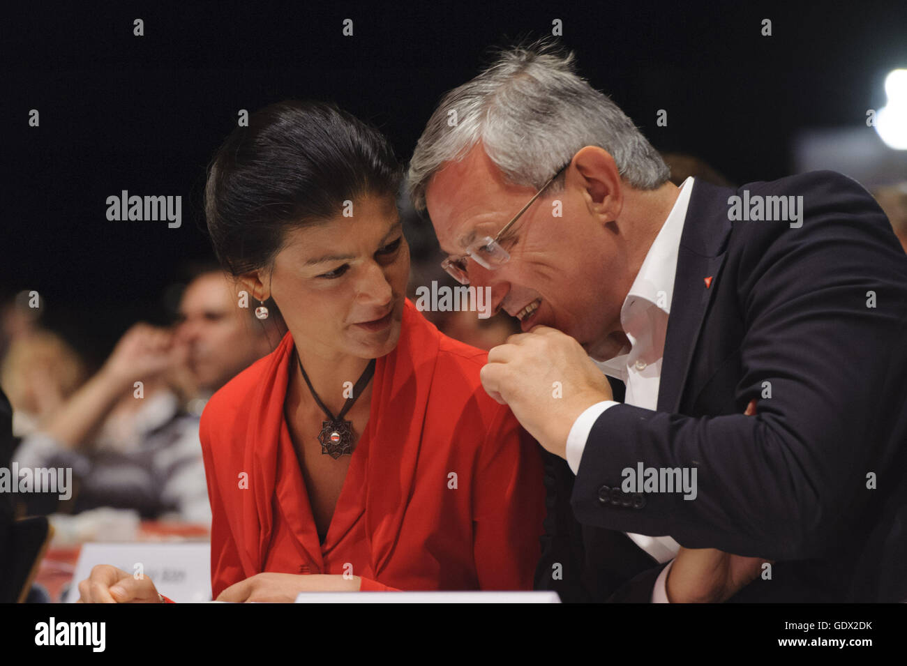 Sahra Wagenknecht and Bernd Riexinger in Berlin, Germany, 2014, 2014 Stock Photo