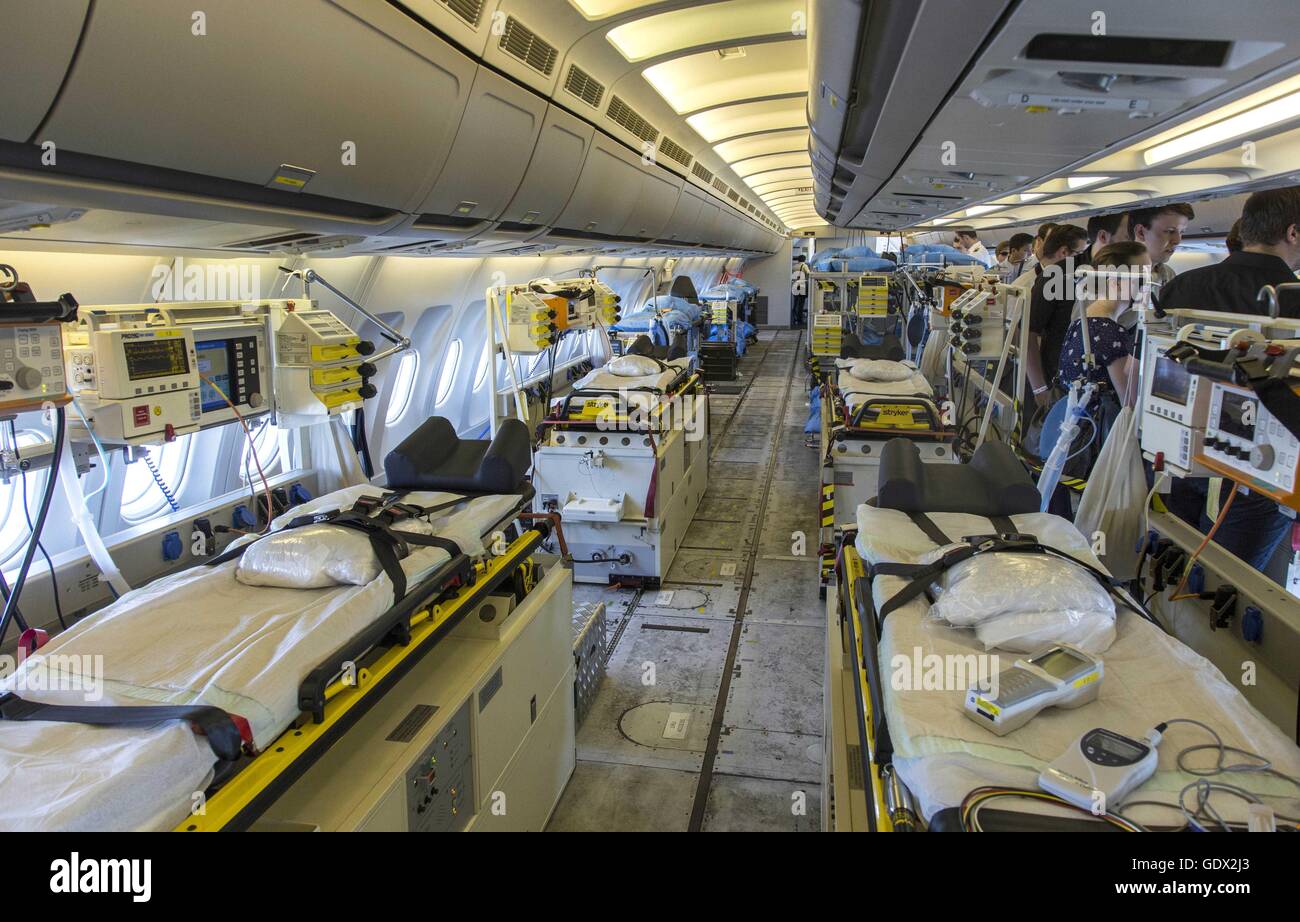 Interior view of an Air Force Airbus A310 MRT Med Evac, Germany, 2014 Stock Photo