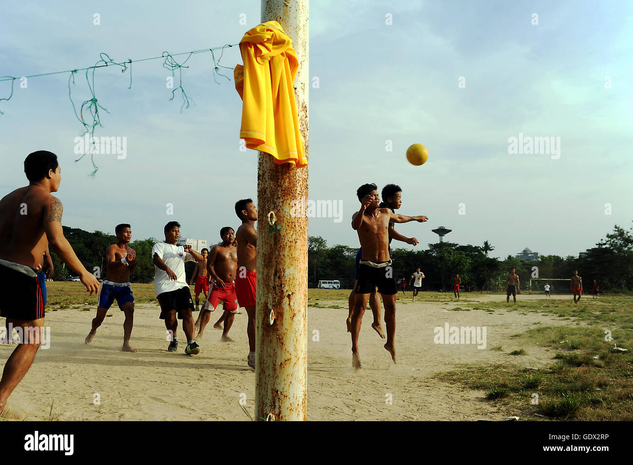 Football in Myanmar Stock Photo - Alamy