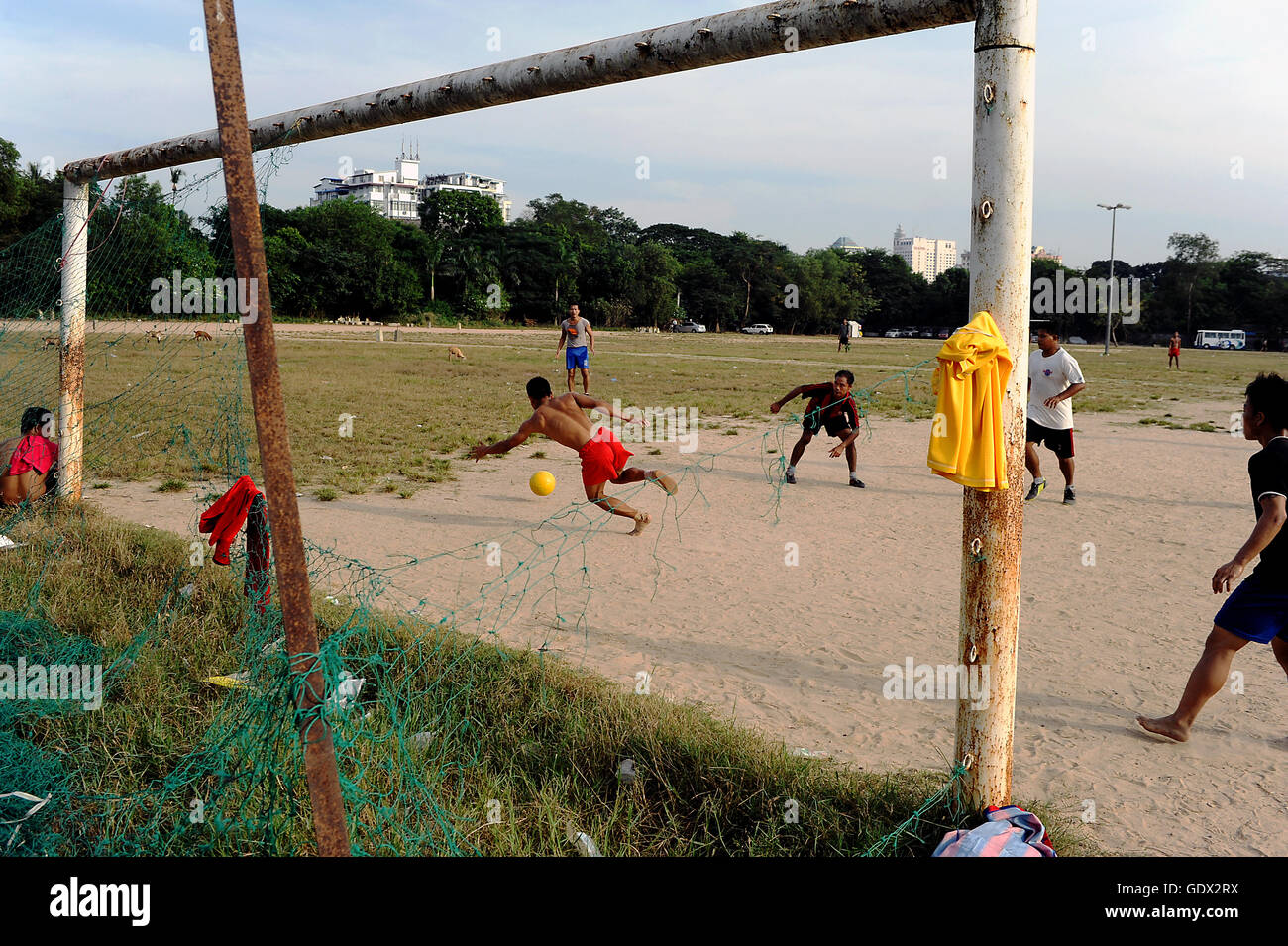 Football in Myanmar Stock Photo Alamy