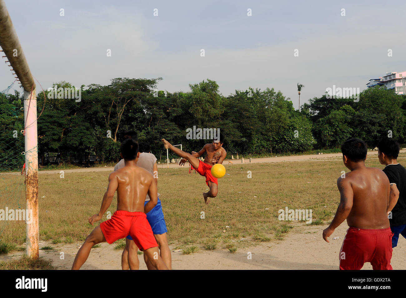 Football in Myanmar Stock Photo - Alamy