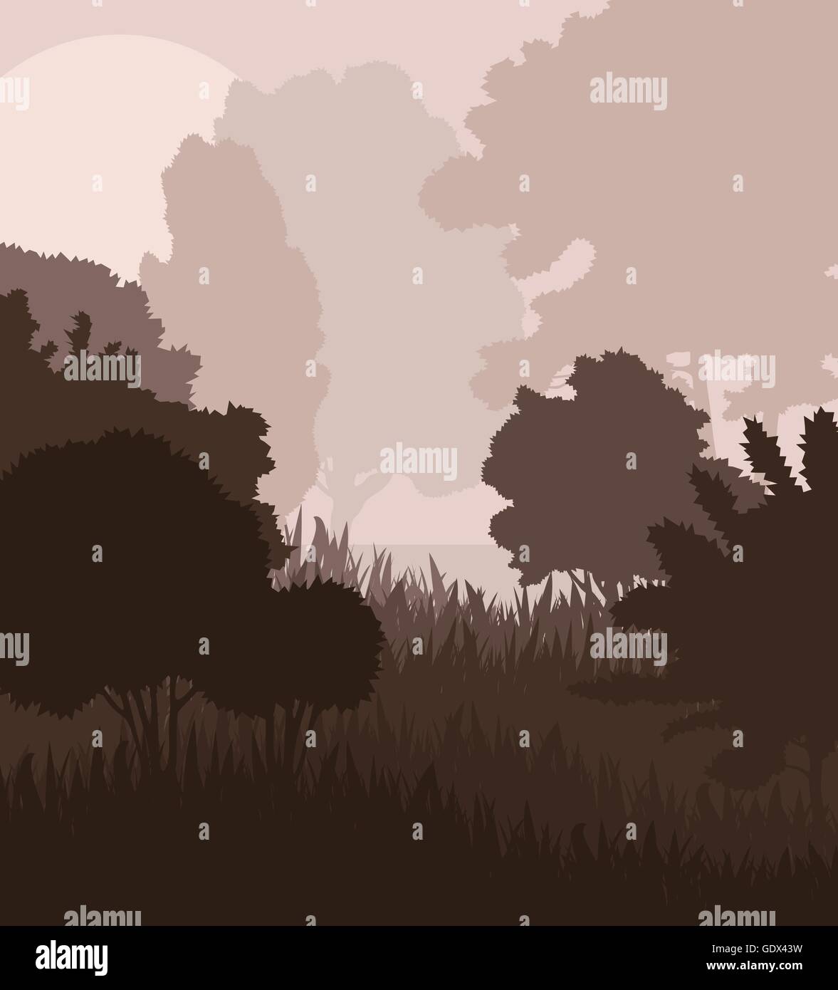 Natural landscape vector background for poster Stock Vector Image & Art ...
