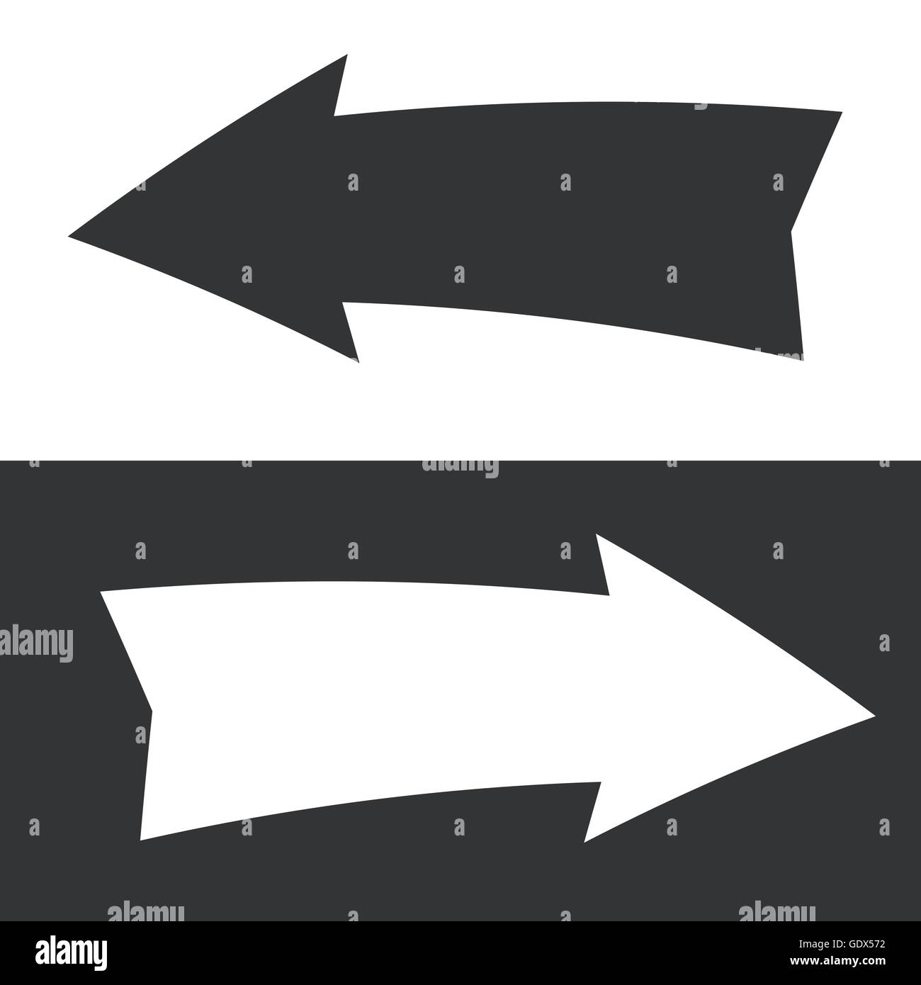 Set of white and black paper arrows Stock Vector Image & Art - Alamy