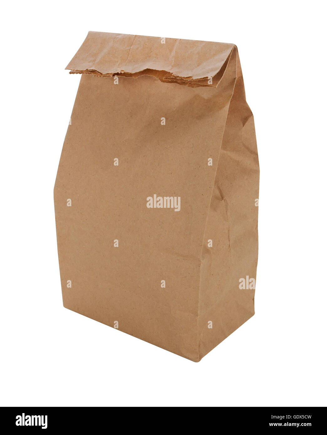 Brown Paper Lunch Bag Isolated Stock Photo Alamy