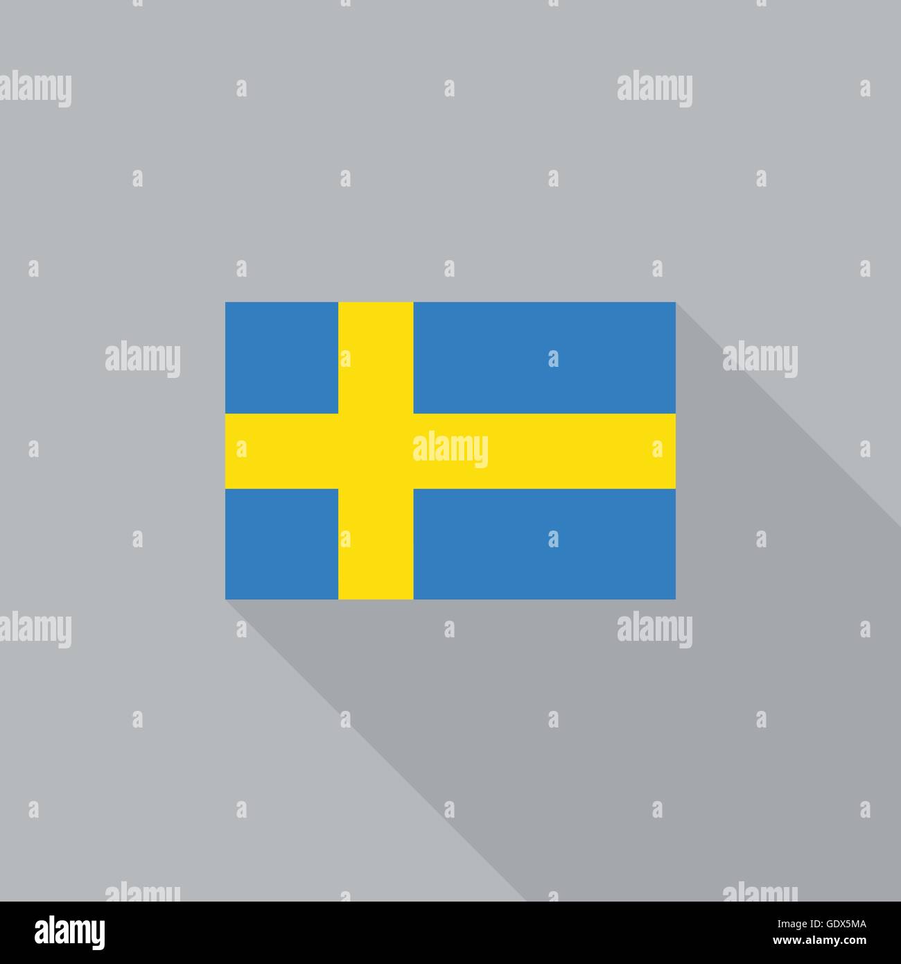 Sweden flag flat design vector illustration Stock Vector