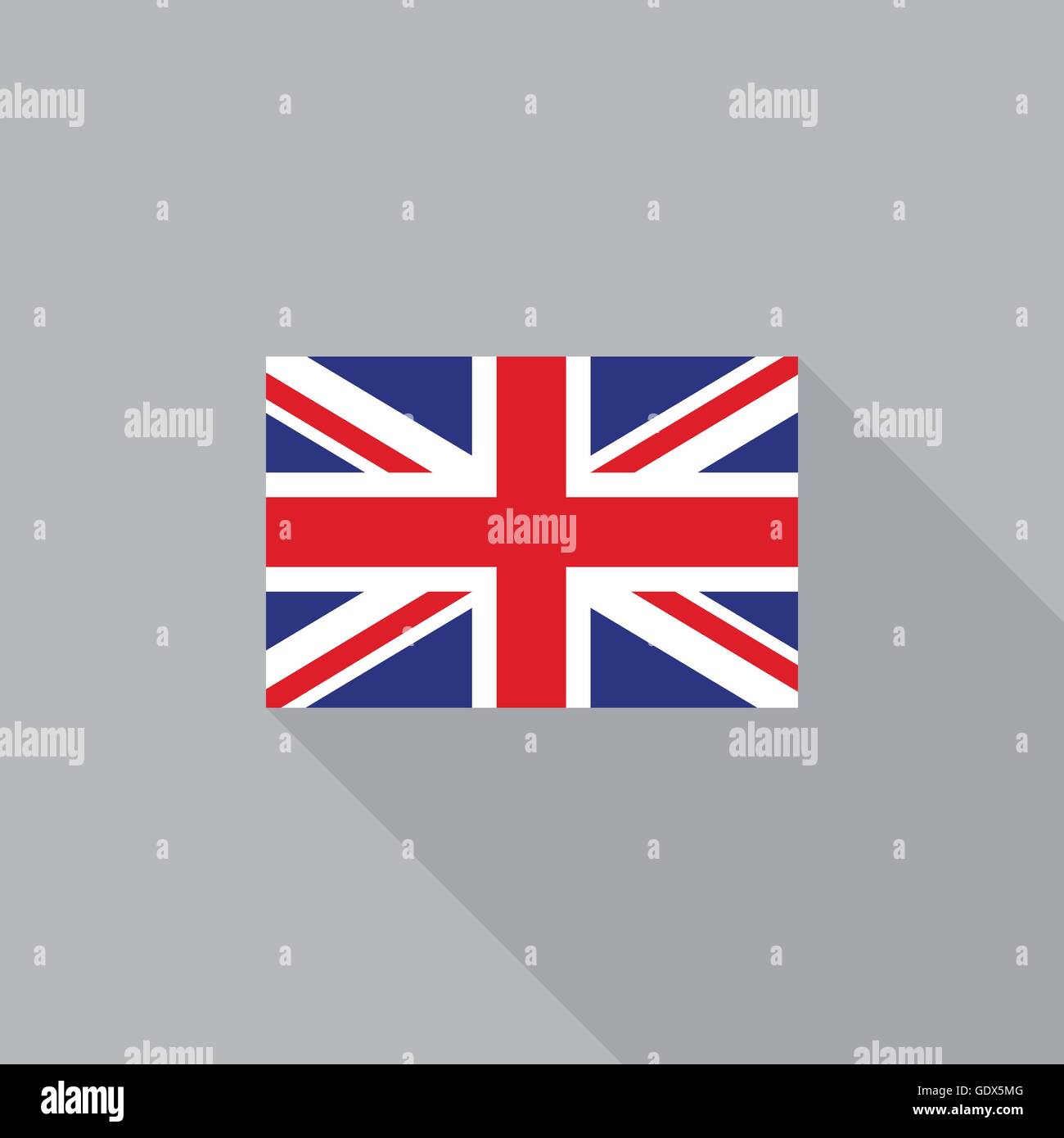 UK England flag flat design vector illustration Stock Vector