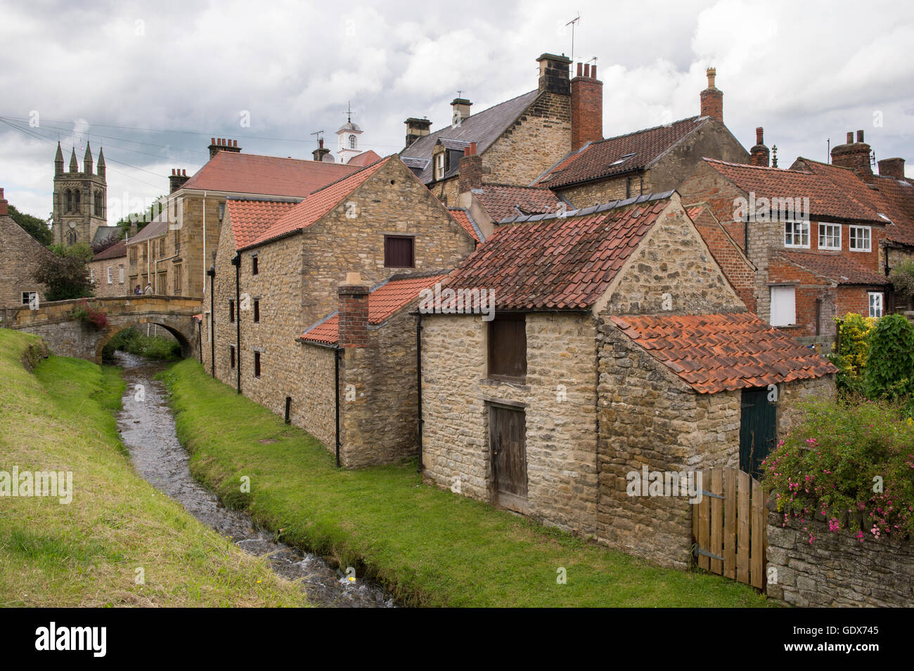 View of Castlegate (Borough Beck, church and houses) in the picturesque ...