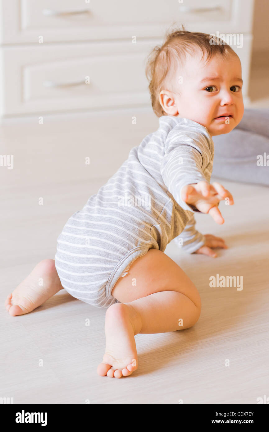 cute baby boy crying