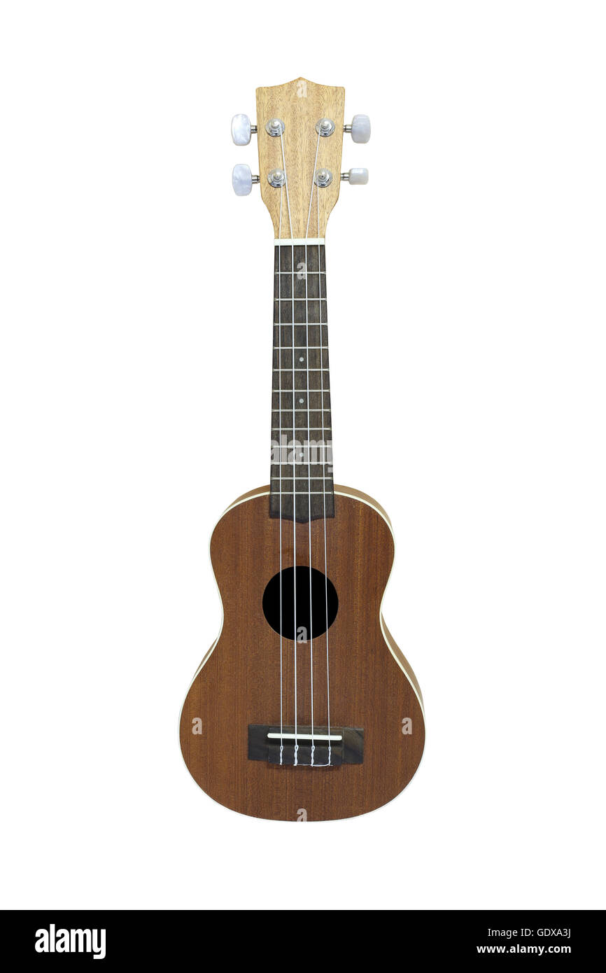 Ukulele guitar isolated on white background Stock Photo