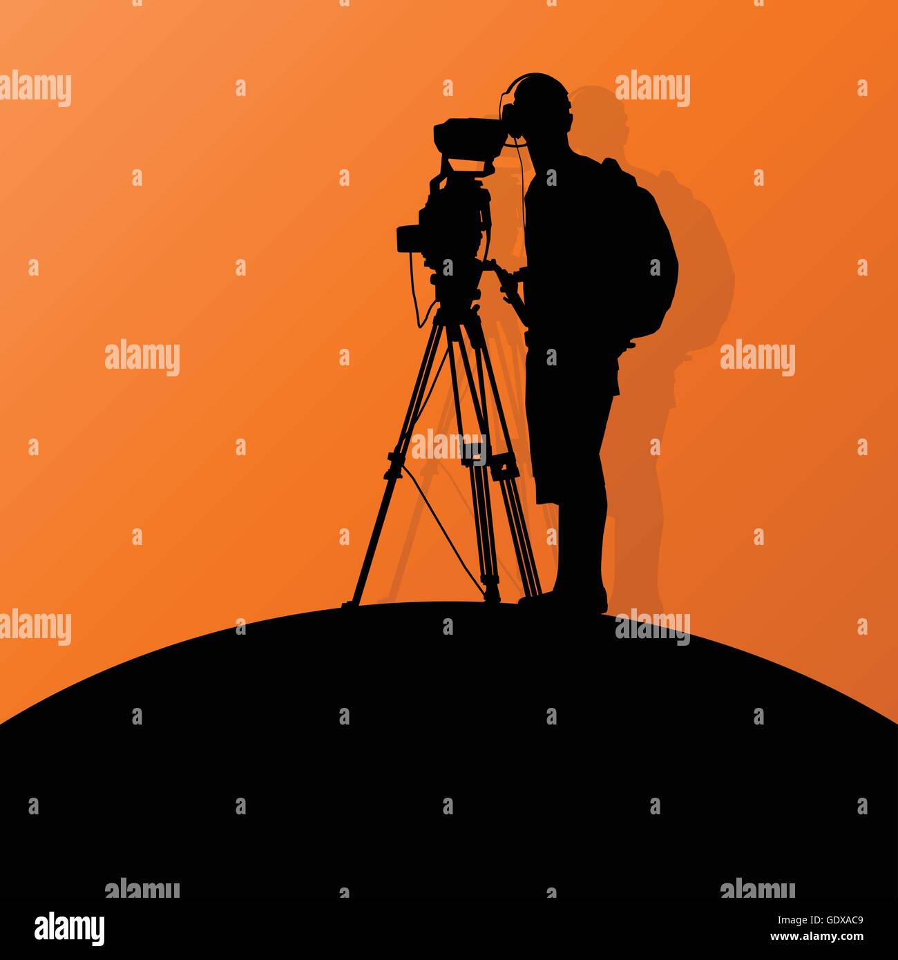 Cameraman silhouette vector background Stock Vector Image & Art Alamy