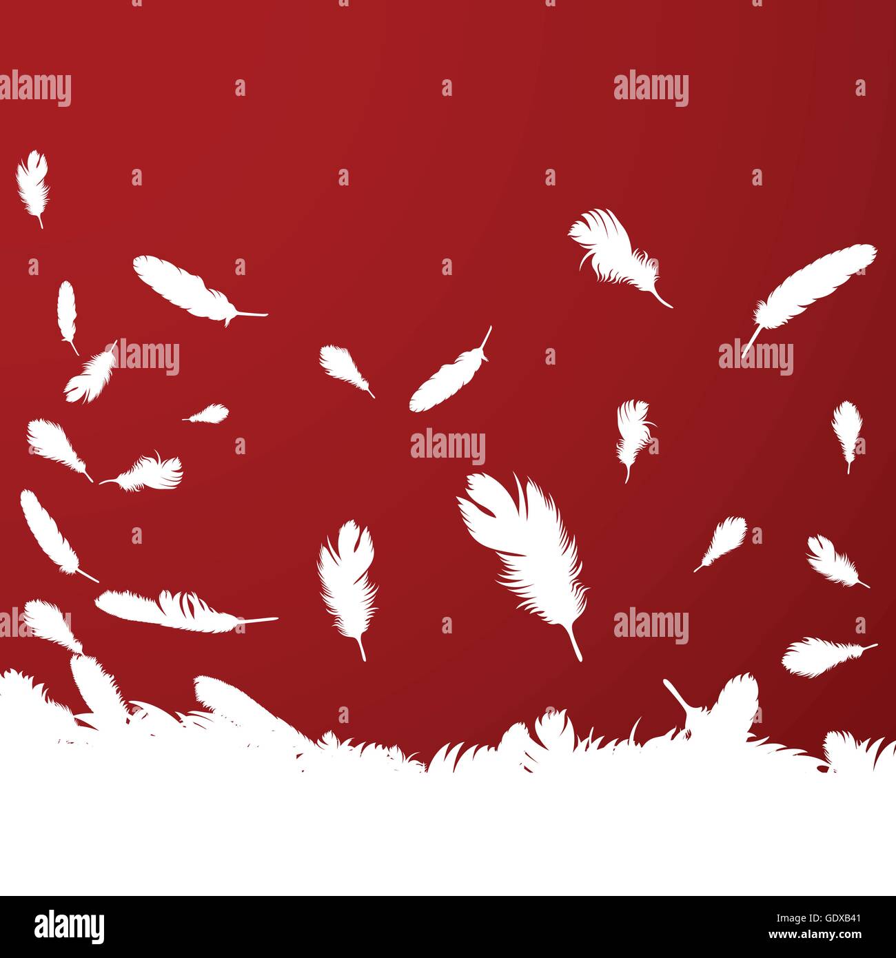 Christmas Angel feathers like a snowflakes vector background Stock Vector
