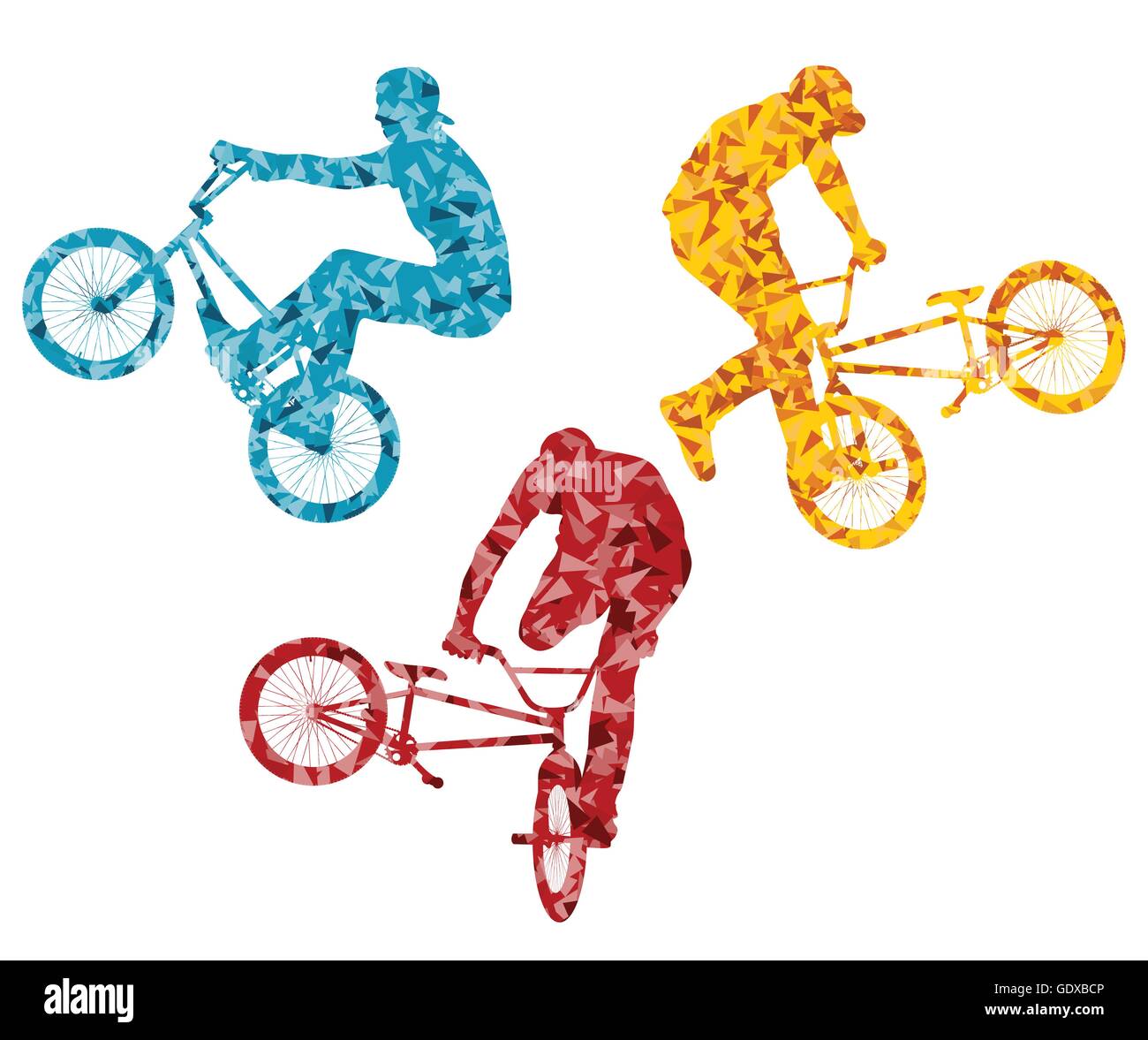 Bycyle Rider Images Extreme cyclists bicycle riders active teenager vector background ...
