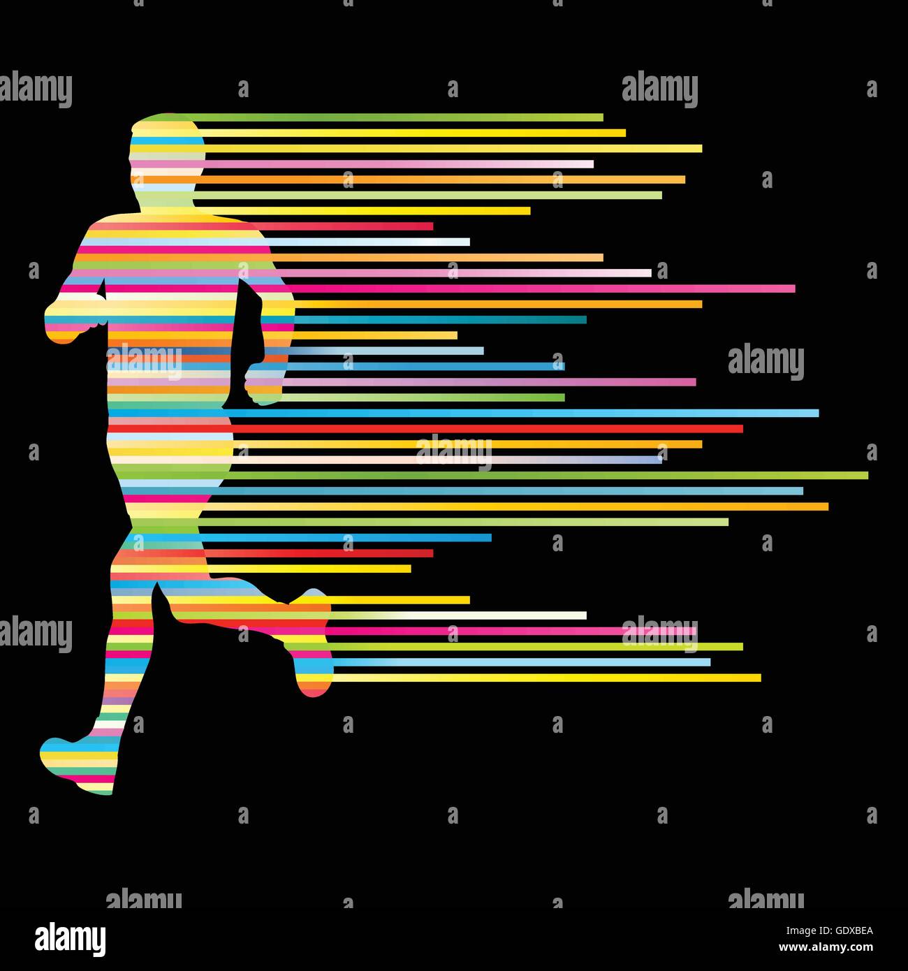 Runner Man Man runner silhouette vector background template concept made of ...