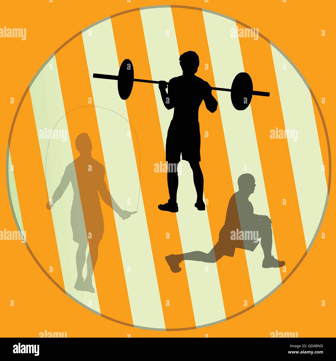 Crossfit training with weights vector background concept for poster ...