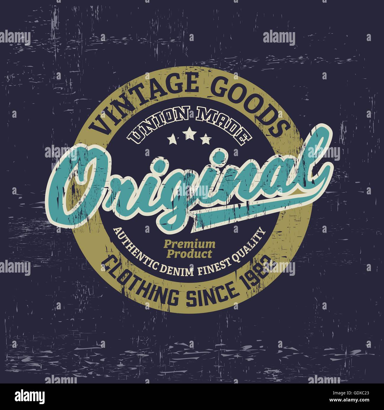 Typography vintage brand logo print for t-shirt. Retro artwork vector ...
