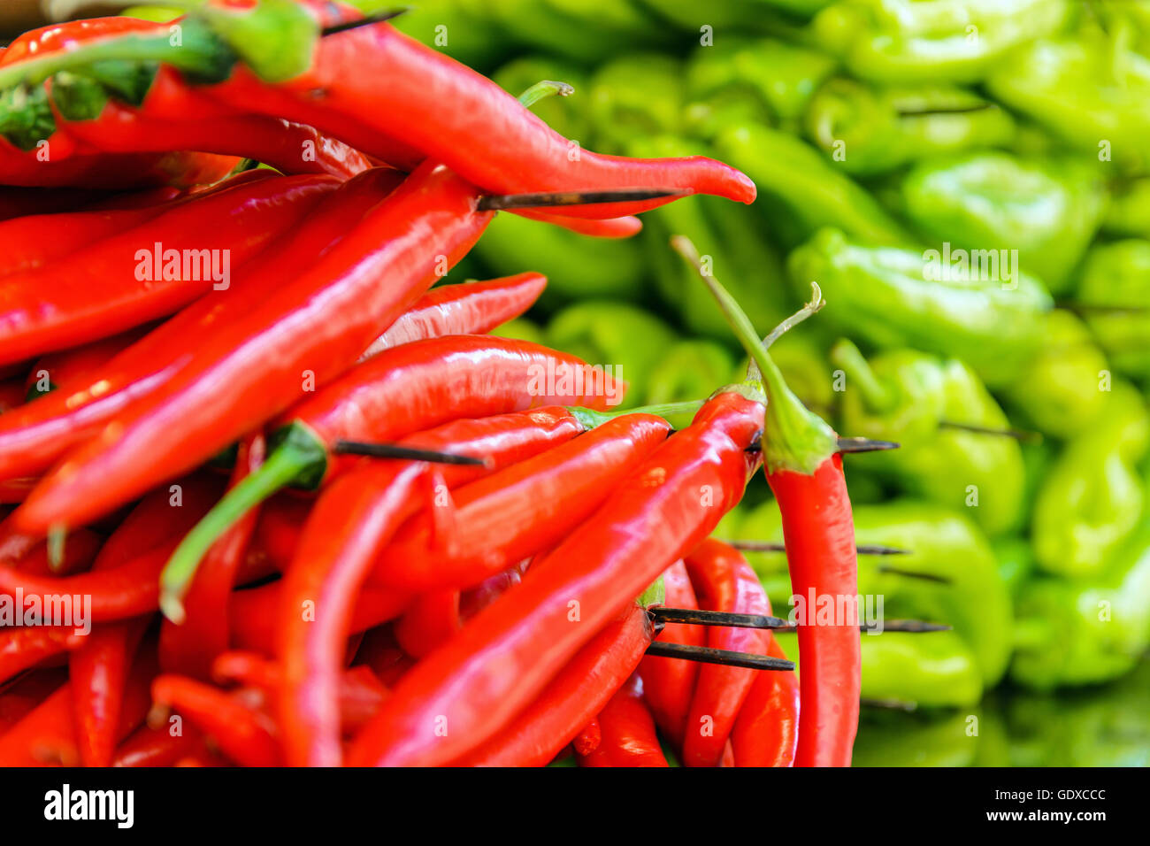 red and green peppers Stock Photo - Alamy