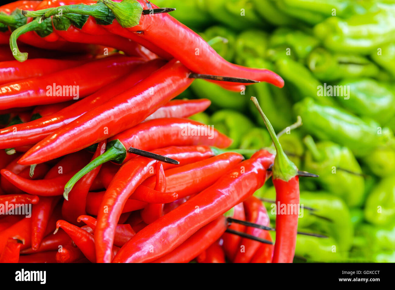 red and green peppers Stock Photo - Alamy