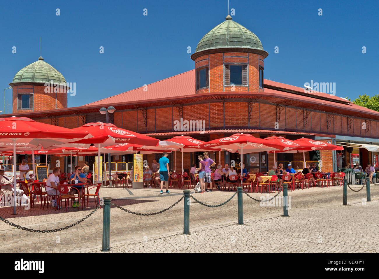 Portugal, the Algarve, Olhao market building on the harbour front Stock