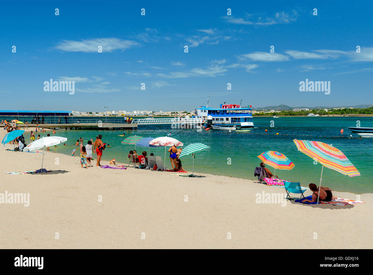 Ilha de Armona island in the Ria Formosa natural parque, Olhão, Algarve, Portugal Stock Photo