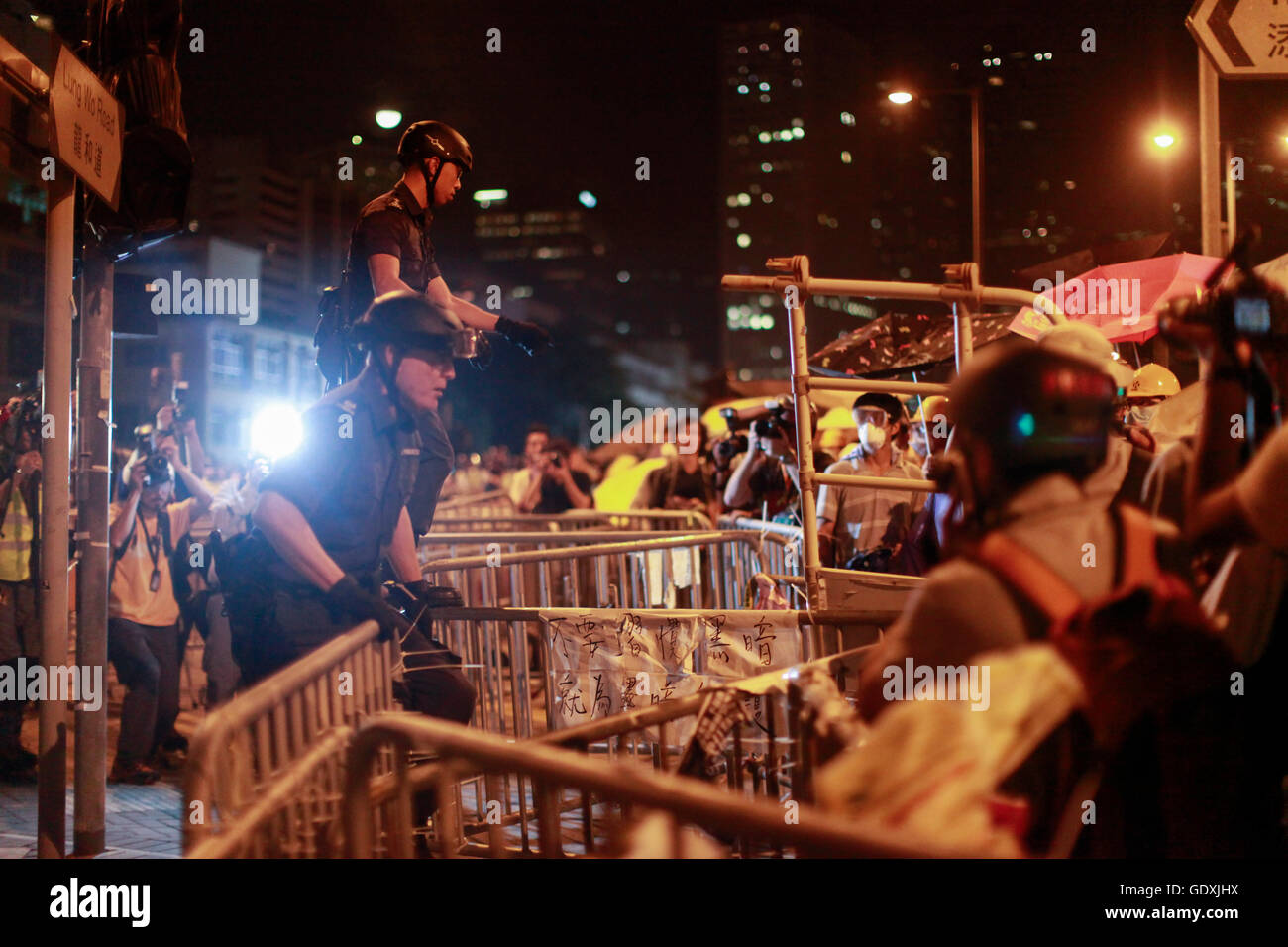 Demokratiebewegung in Hong Kong | Pro-democracy protests in Hong Kong Stock Photo