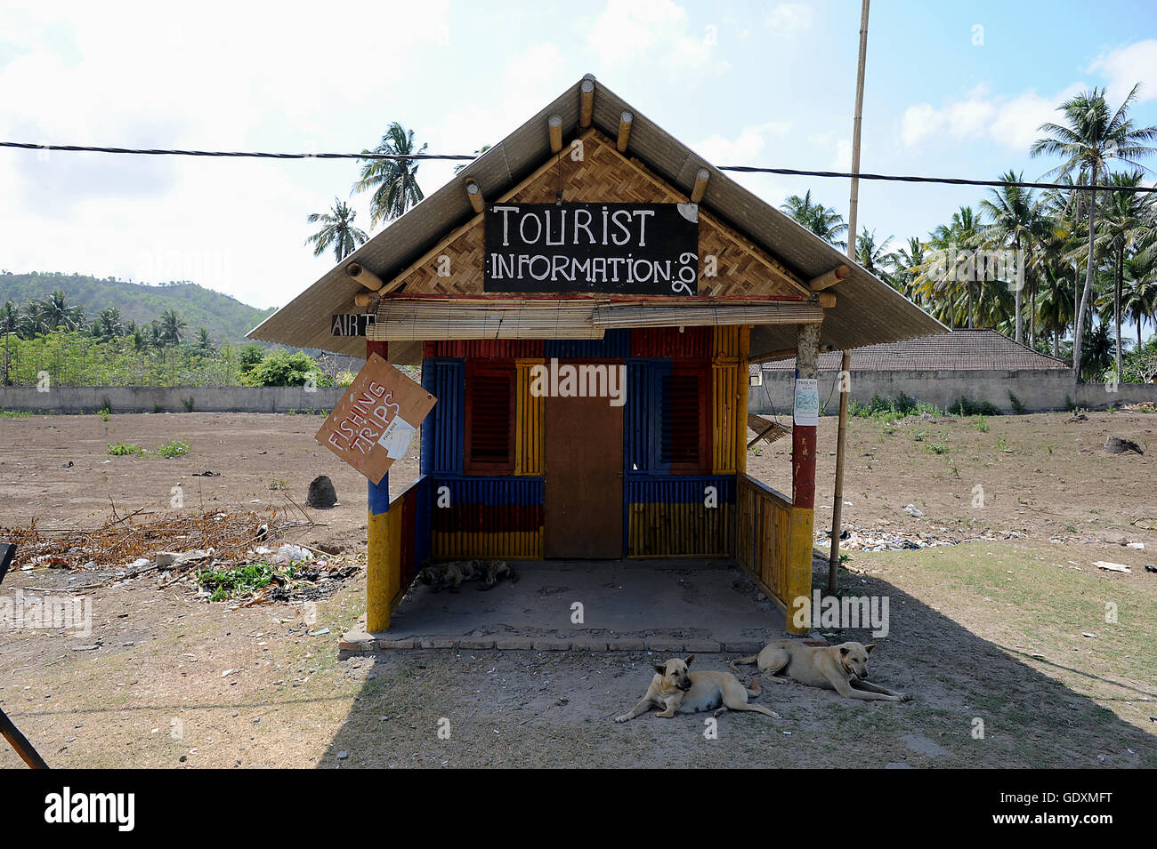Tourist information Lombok Stock Photo Alamy