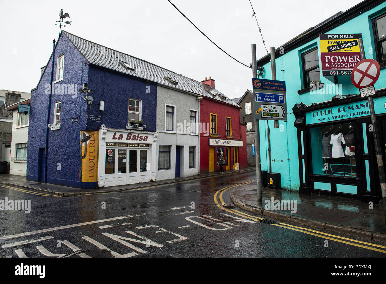 Colored houses at the town of Kinsale in southern Ireland. Kinsale is a