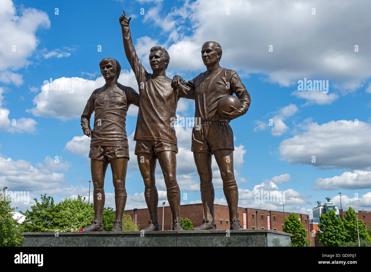 Manchester united trinity statue hires stock photography and images