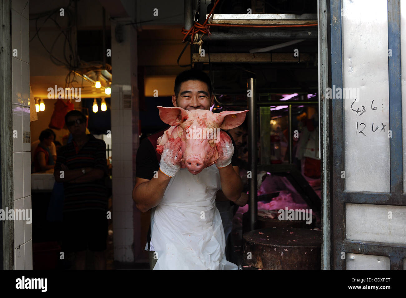 SINGAPORE. 2015. Butcher Stock Photo Alamy