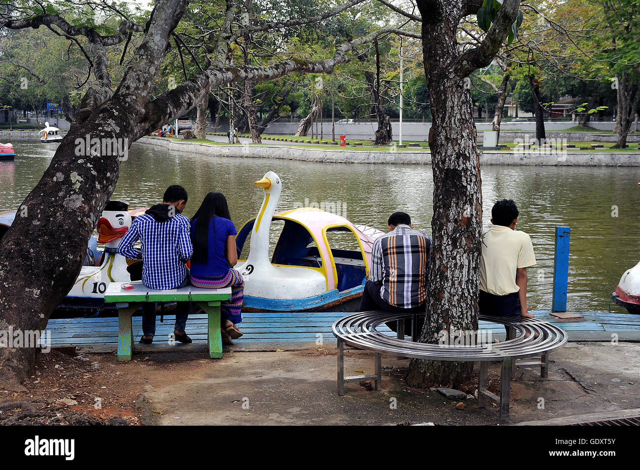 MYANMAR. Yangon. 2015. Amusement park Stock Photo