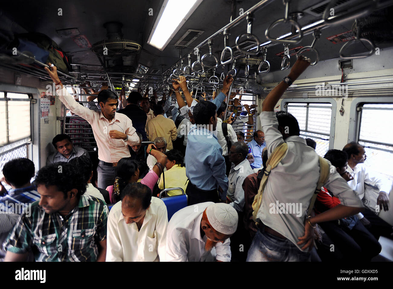 INDIA. Mumbai. 2011. Local train Stock Photo