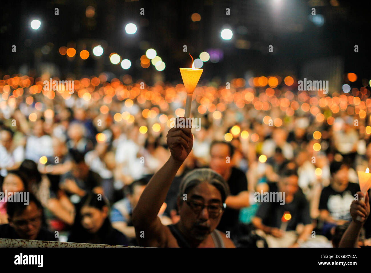 Candlelight vigil in Hong Kong, 2016 Stock Photo Alamy