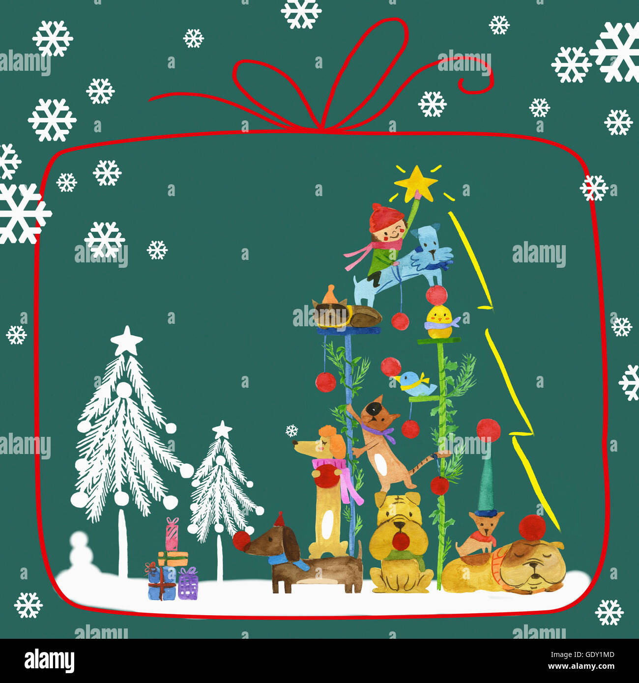 Background of Christmas Stock Photo - Alamy