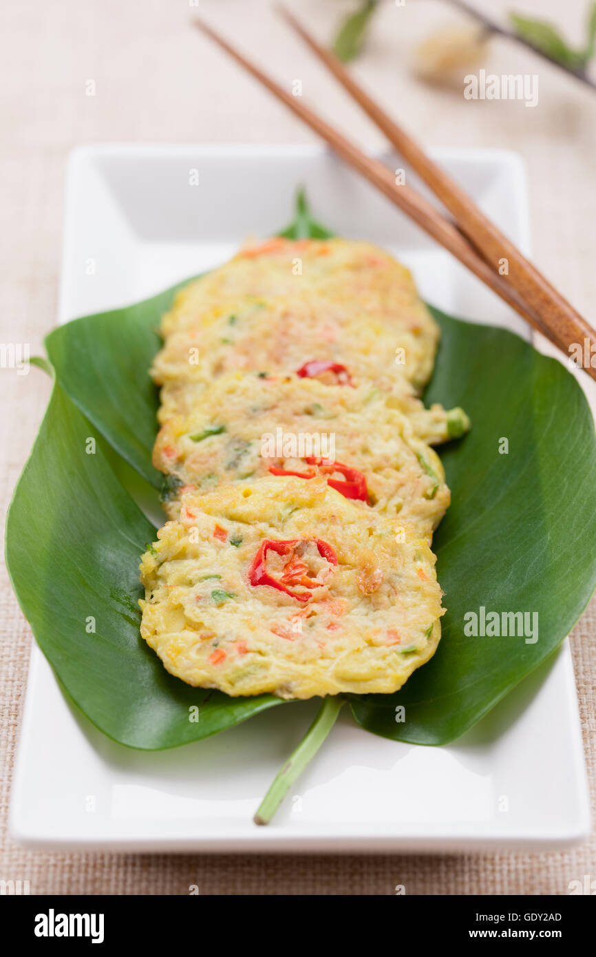 Traditional Korean food, pancakes Stock Photo Alamy