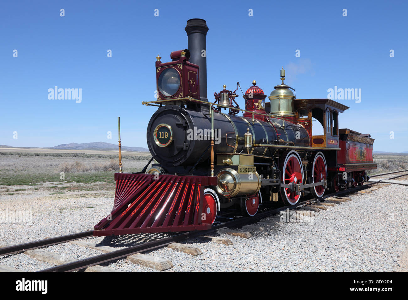 geography / travel, USA, Utah, Brigham, Golden Spike National Historic Site, Promontory Summit, Additional-Rights-Clearance-Info-Not-Available Stock Photo