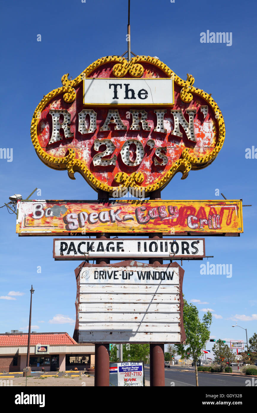 geography / travel, USA, New Mexico, The Roaring 20's on Route 66,  Additional-Rights-Clearance-Info-Not-Available Stock Photo - Alamy