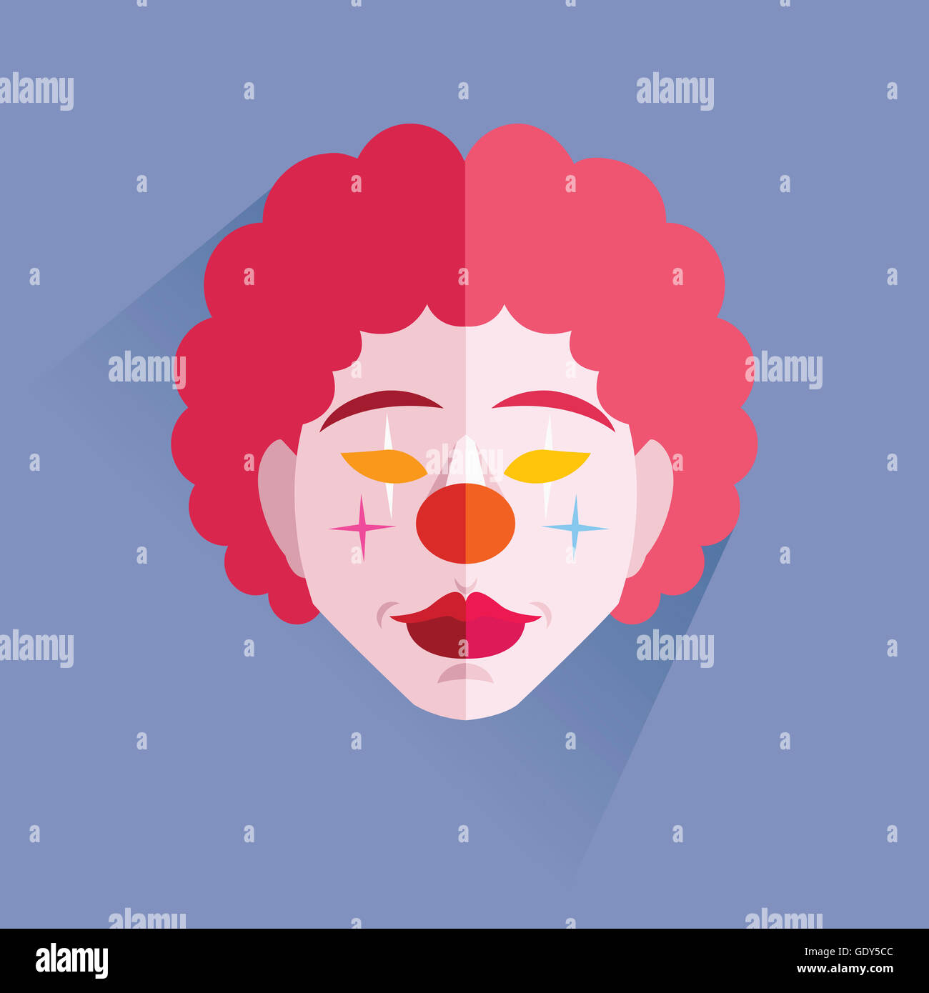 Illustration of clown mask Stock Photo Alamy