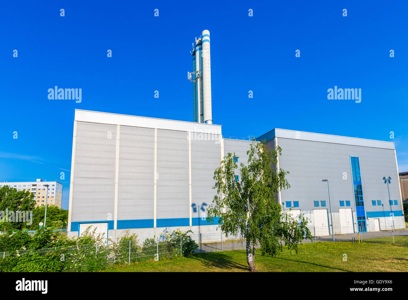 Modern industrial production building Stock Photo