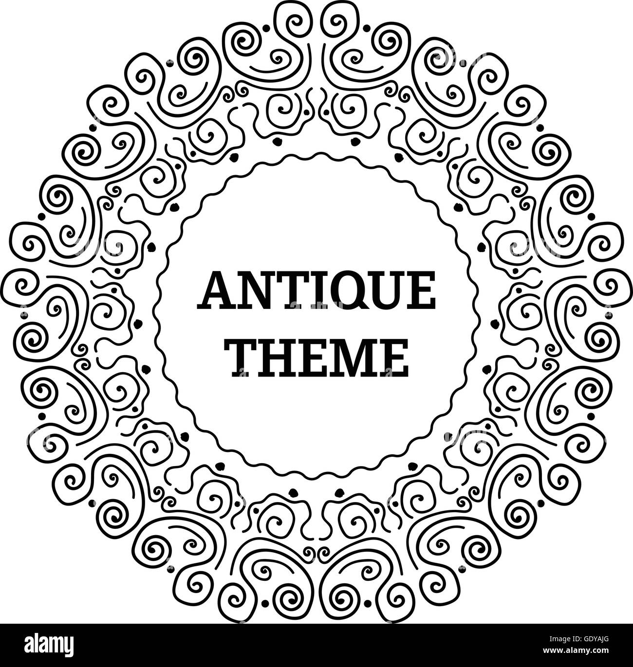 Decorative Golden vintage frame on white background Stock Vector Image ...