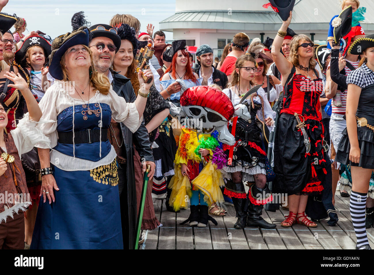 People Dressed In Pirate Costumes Pose For A Group Photo On Hastings ...