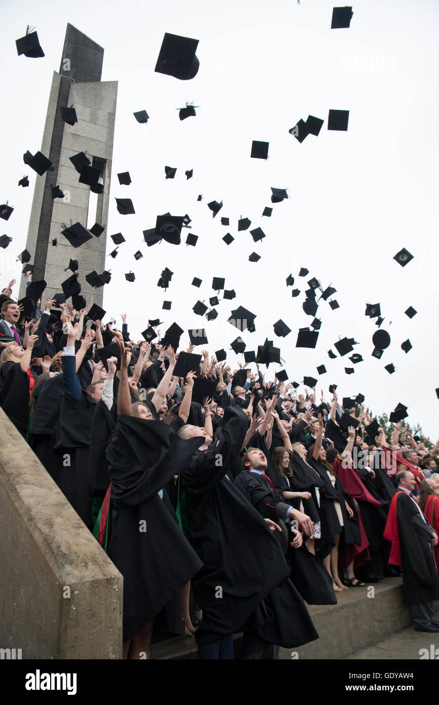 Higher Education in the UK Aberystwyth university students wearing