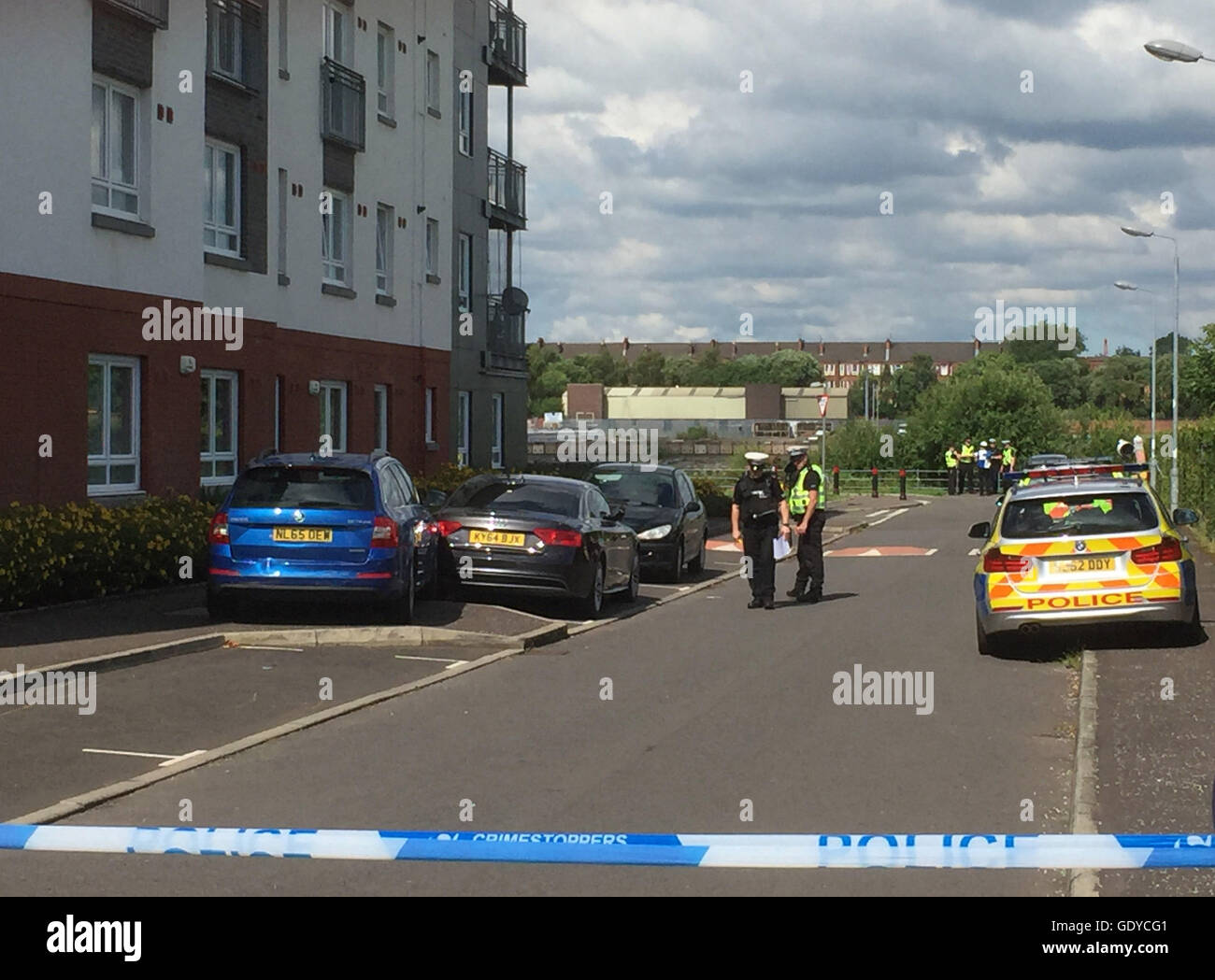 After body was recovered when car plunged into the river hi-res stock ...