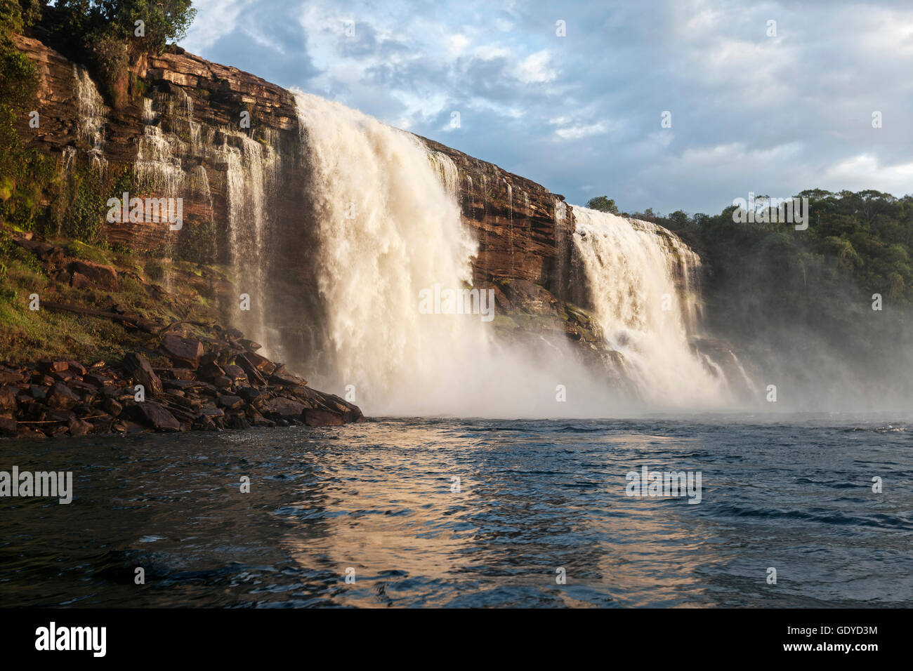 Waterfall, Canaima National Park, Bolivar State, Venezuela Stock Photo